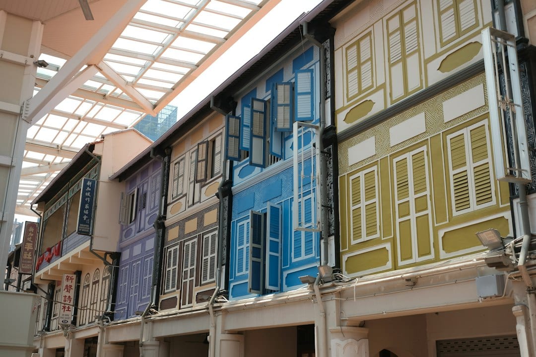 Colourful heritage shophouses along a Joo Chiat street
