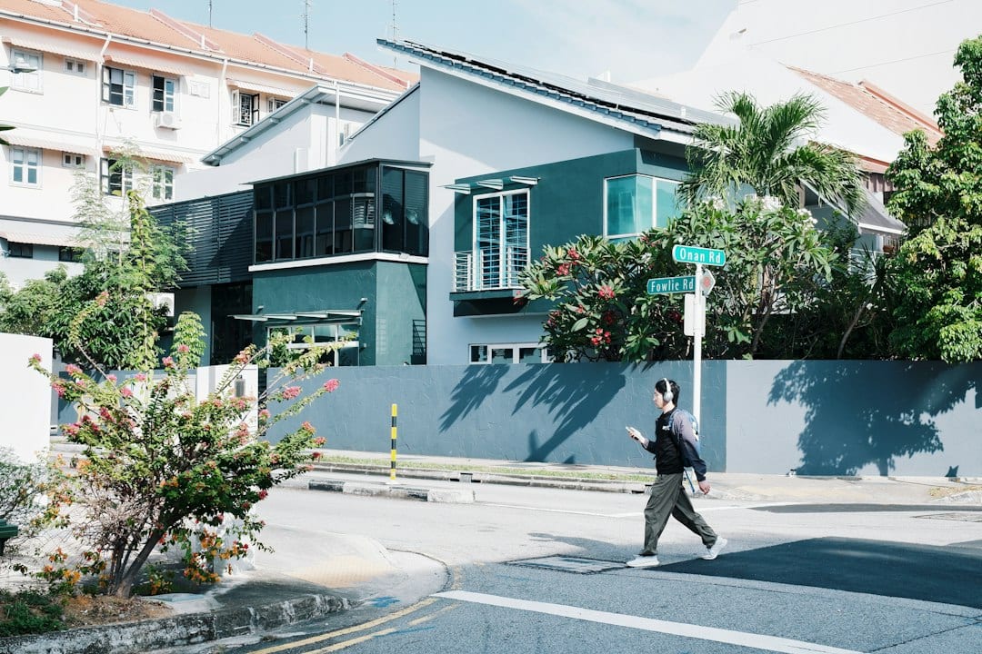 Quiet tree-lined Telok Kurau street with landed homes in District 15